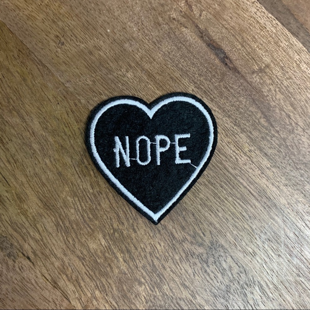 Black heart iron on patch 🖤